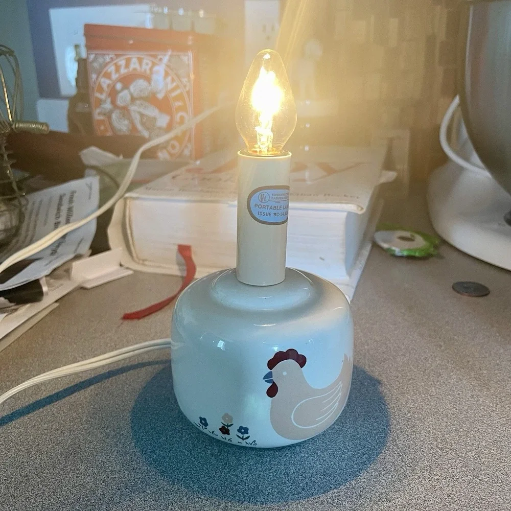 Vintage Mini Chicken Lamp Interpur Made In Taiwan Ceramic 5